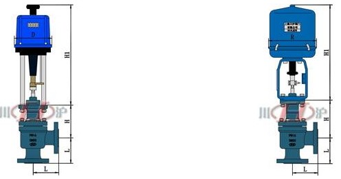 電動角式調節閥 結構圖