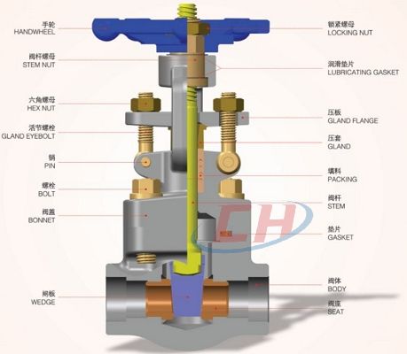 A105鍛鋼承插焊閘閥三維圖